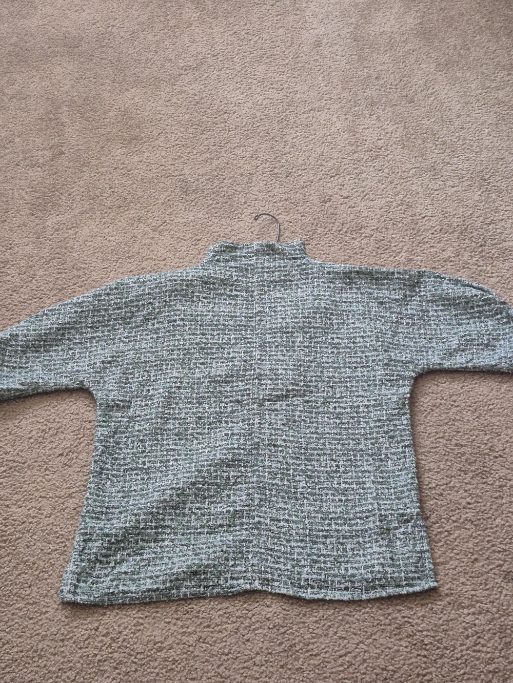 ANN MASHBURN Green Tweed Short-Sleeve Top - Picture 5 of 6